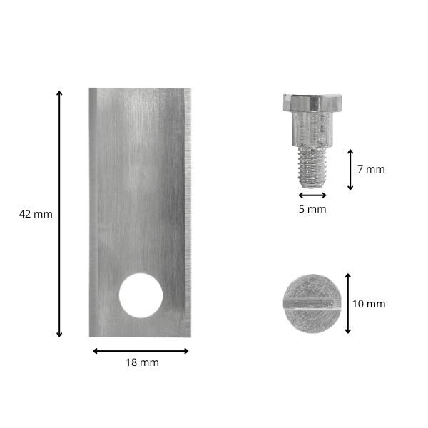 Robotmaaier mesjes voor Etesia afmetingen
