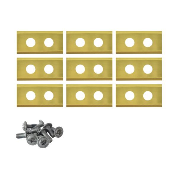 Robotmaaier mesjes voor Ferrex R800 Smart – Set van 9 titanium gecoat Robotmaaier mesjes voor Ferrex R800 Smart – Set van 9 titanium gecoat