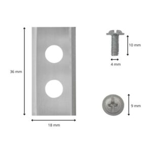 Robotmaaier mesjes voor Grouw afmetingen