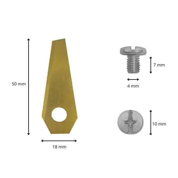 Robotmaaier mesjes voor Honda Miimo titanium gecoat - nieuw type afmetingen