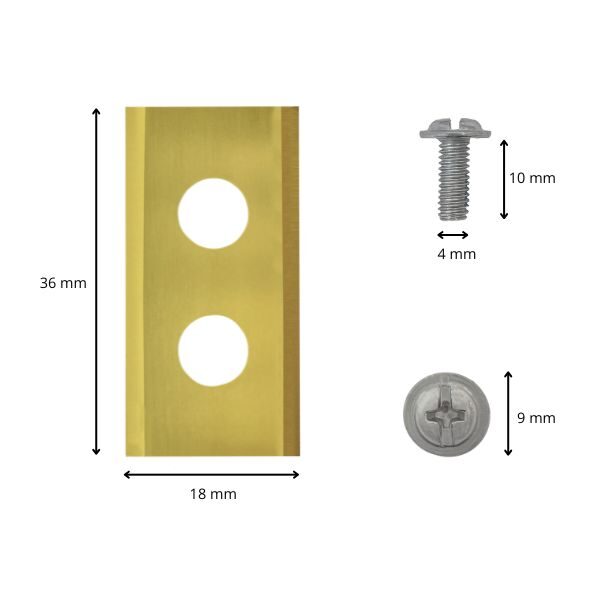 Robotmaaier mesjes voor Mowox (w) titanium gecoat afmetingen
