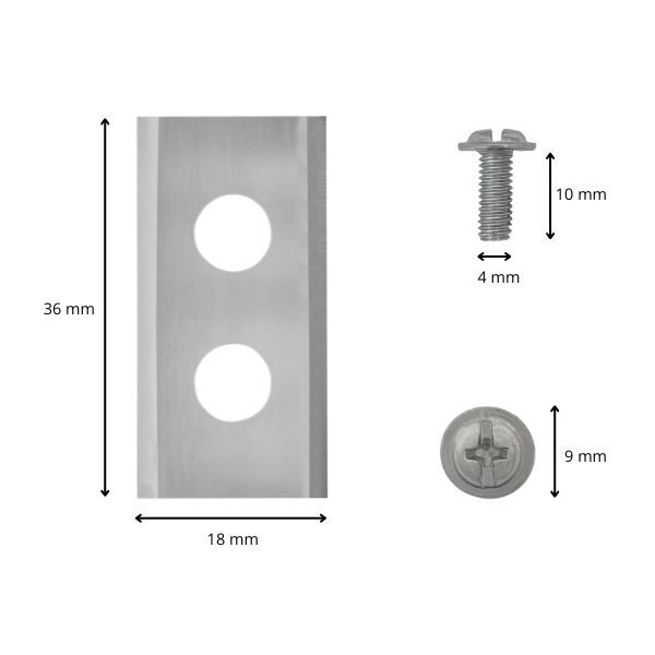 Robotmaaier mesjes voor Parkside afmetingen