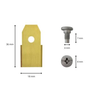 Robotmaaier mesjes voor Yardforce titanium gecoat afmetingen