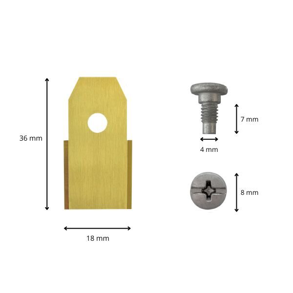 Robotmaaier mesjes voor Yardforce titanium gecoat afmetingen