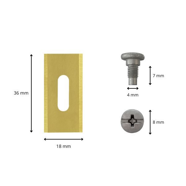 Endurance mesjes voor Sunseeker robotmaaier titanium gecoat afmetingen Endurance mesjes voor Sunseeker robotmaaier titanium gecoat afmetingen