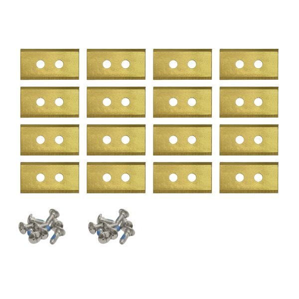Robotmaaier mesjes voor Mammotion LUBA YUKA titanium gecoat – set van 16 Robotmaaier mesjes voor Mammotion LUBA YUKA titanium gecoat – set van 16